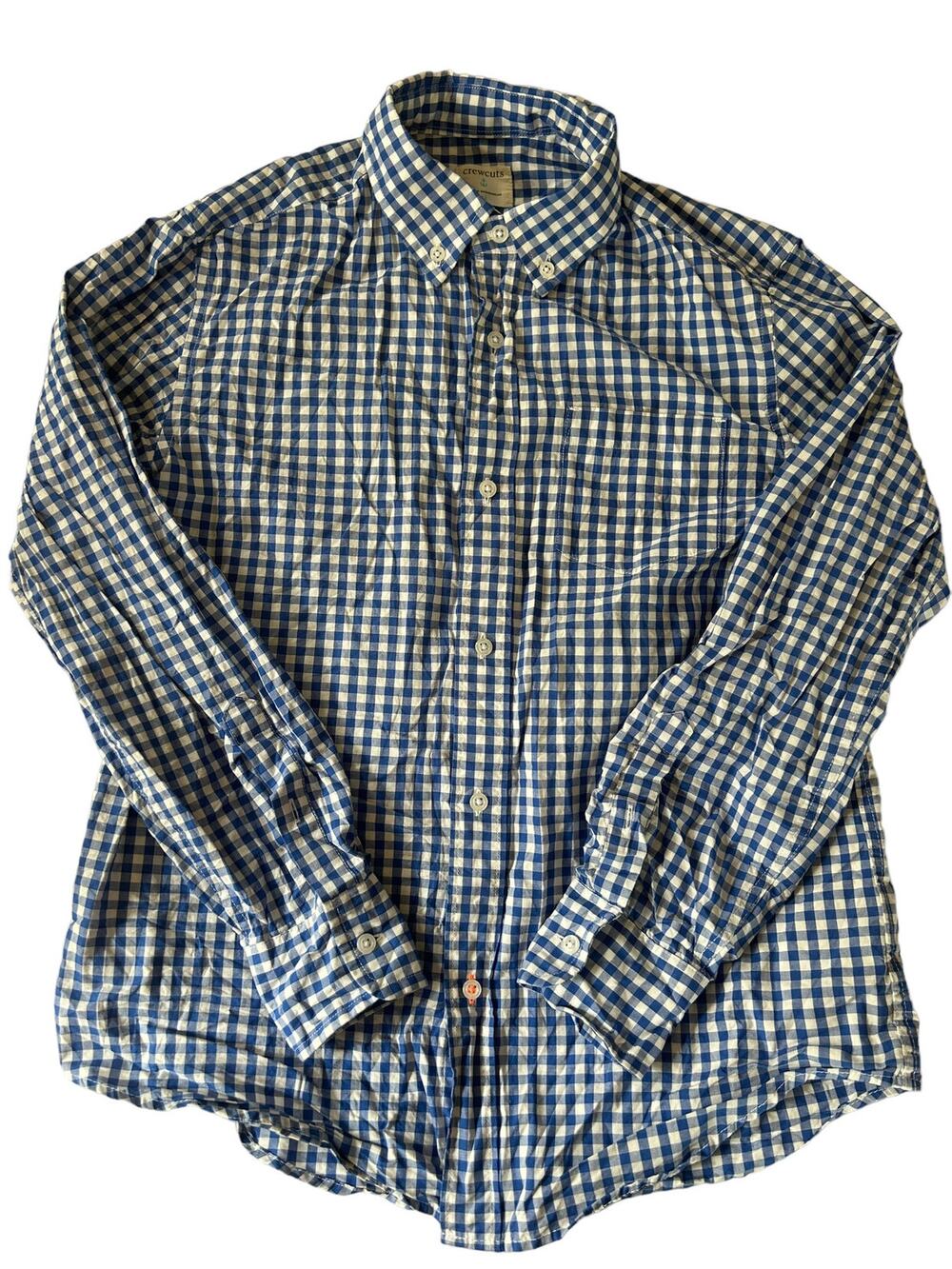 Crewcuts Blue Gingham Plaid Shirt size 12